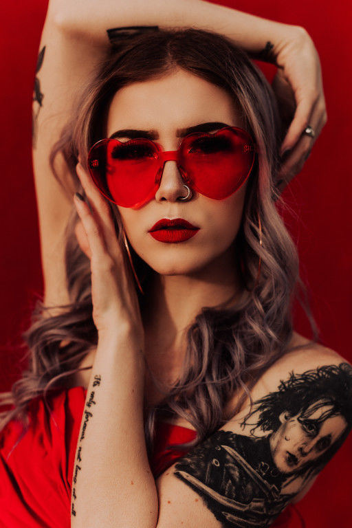 Krysten Bruderer in red